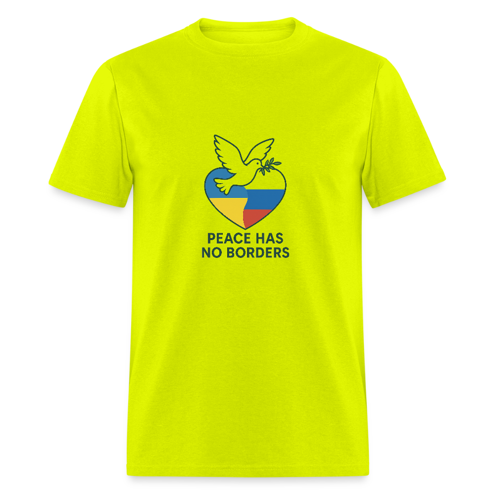 peace t-shirt - safety green
