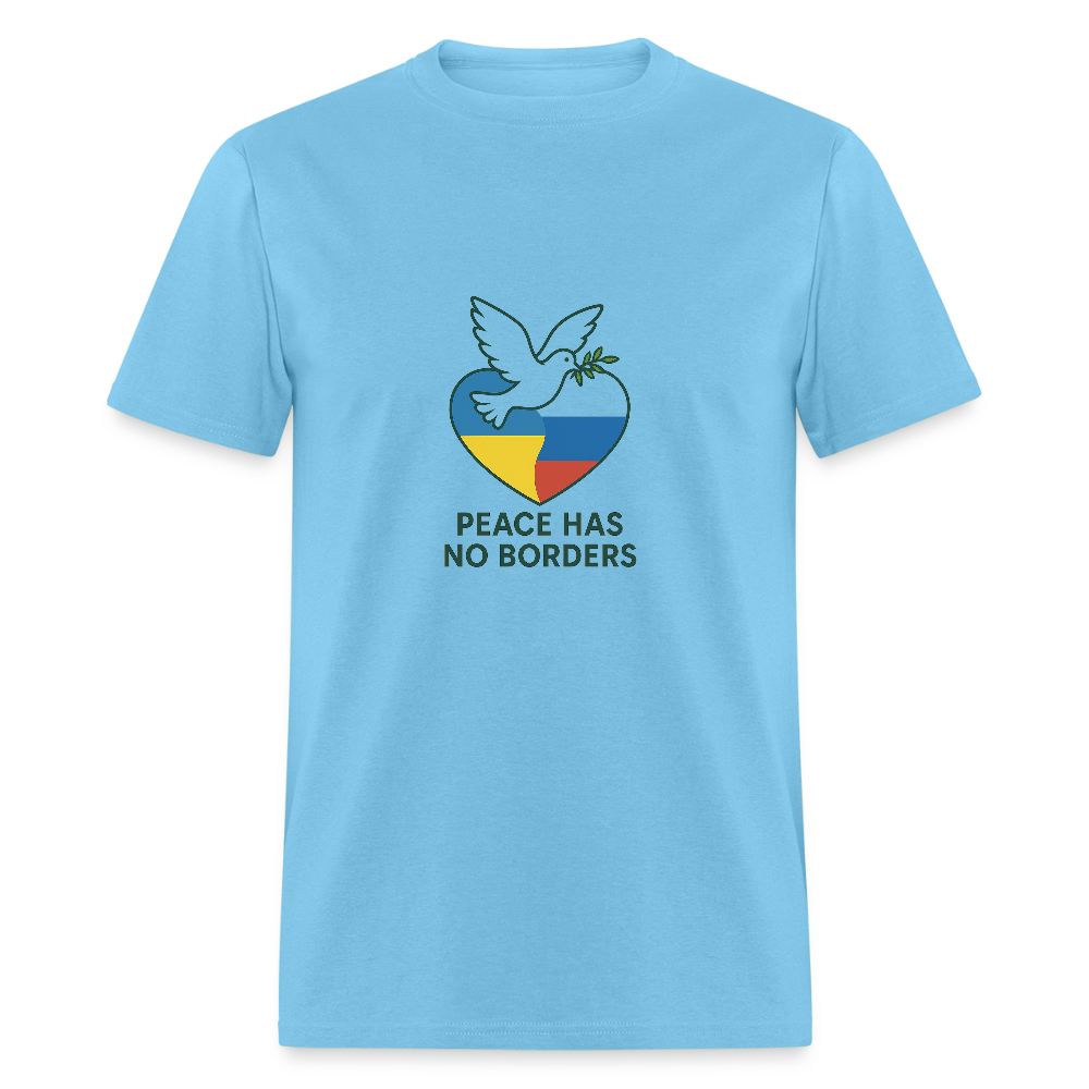 peace t-shirt - aquatic blue